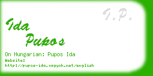 ida pupos business card